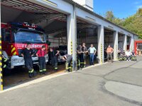 erste gemeinsame Leistungsprüfung THL der Feuerwehren Naila und Marxgrün am 20.09.2025 Bild zeigt Zuschauer