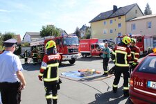 erste gemeinsame Leistungsprüfung THL der Feuerwehren Naila und Marxgrün am 20.09.2025 Gruppe beim arbeiten