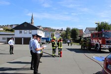 erste gemeinsame Leistungsprüfung THL der Feuerwehren Naila und Marxgrün am 20.09.2025 Bild zeigt die Schiedsrichter